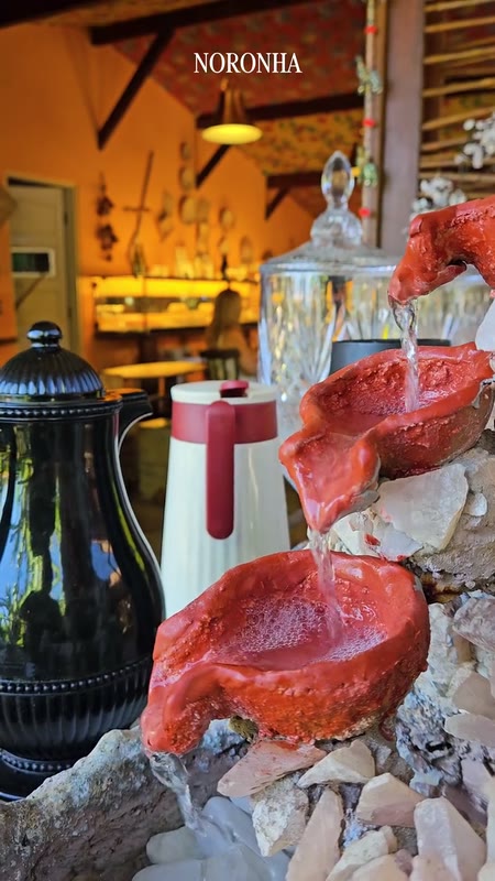 Detalles del desayuno y la decoración de Pousada Mar Aberto