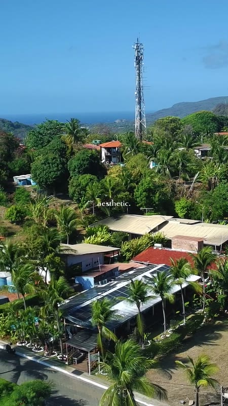 Vista aérea de la zona de Pousada Mar Aberto en Fernando de Noronha